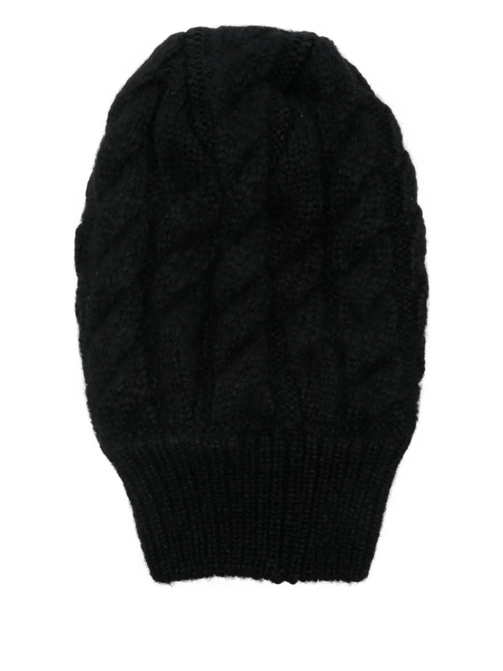Simone Rocha Knitted Crystal-embellished Balaclava Hat In Black