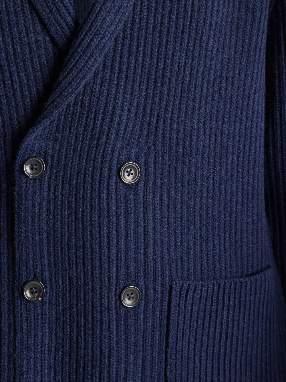 Bally Geribbeld vest met dubbele rij knopen Blauw