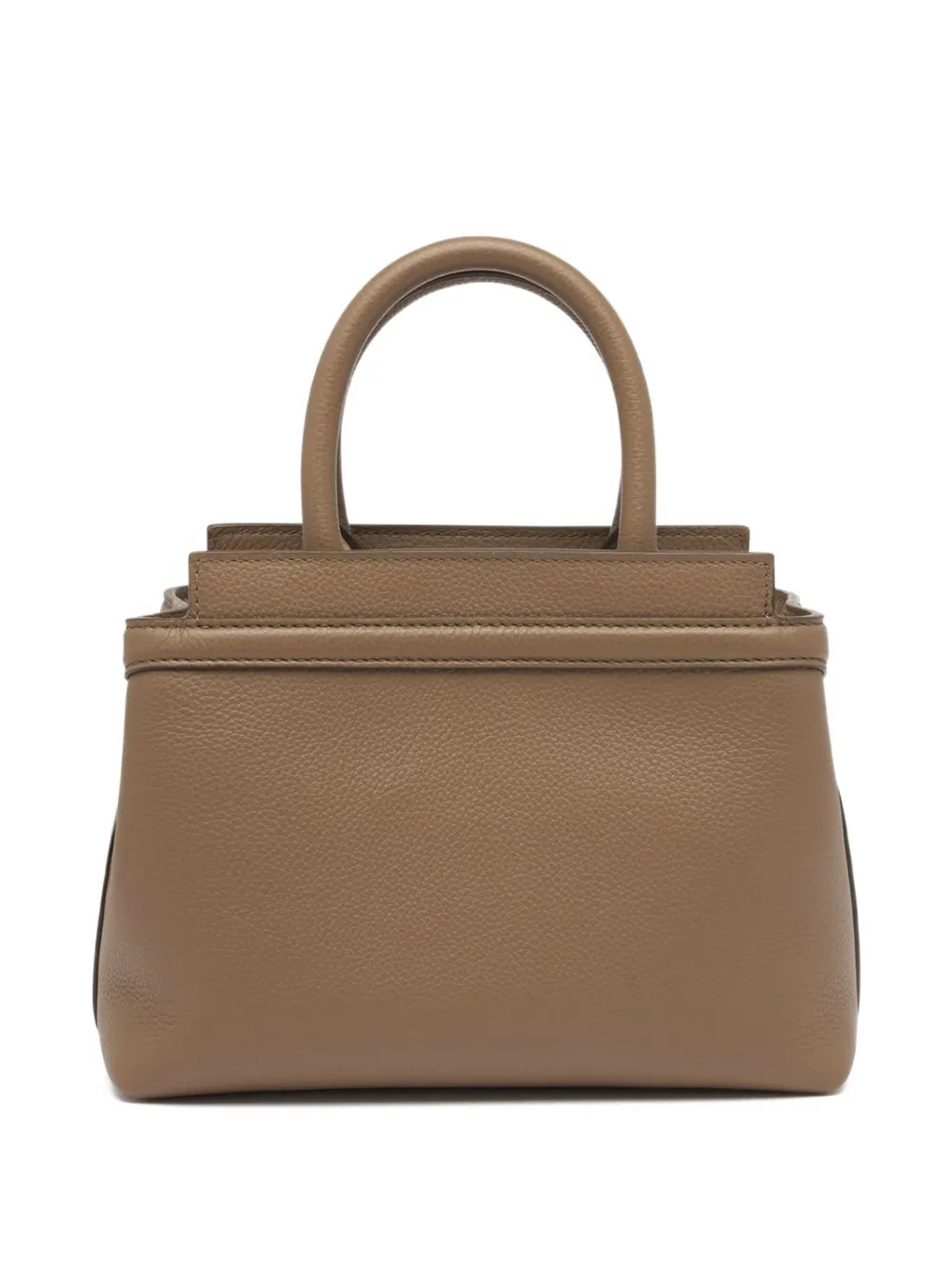 Bally Deco kleine shopper met metalen plakkaat - Bruin