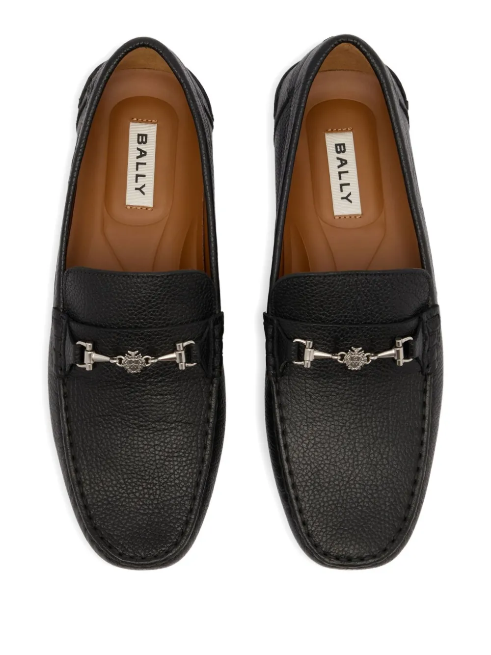 Bally Loafers met logoplakkaat Zwart