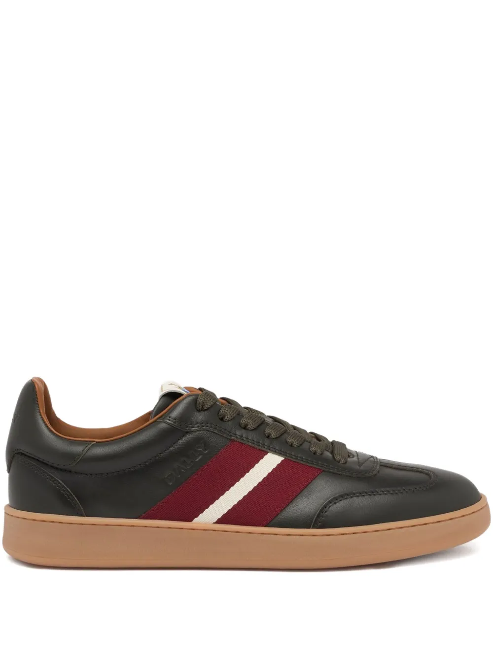 Bally Crest leren sneakers met lintdetail Bruin