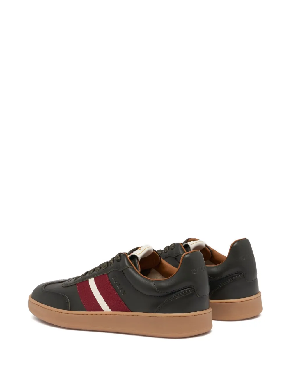 Bally Crest leren sneakers met lintdetail Bruin