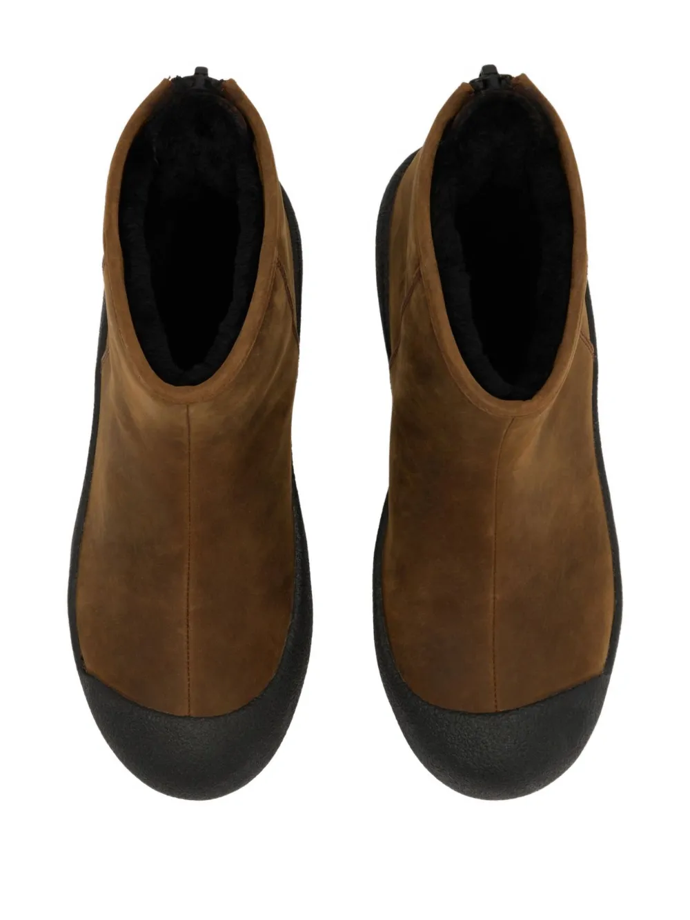 Bally Leren enkellaarzen met ritssluiting Bruin