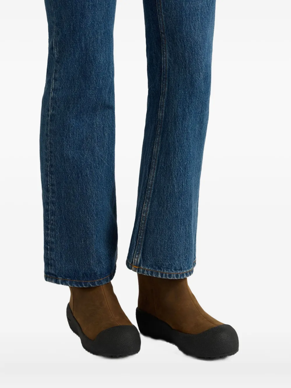 Bally Leren enkellaarzen met ritssluiting Bruin