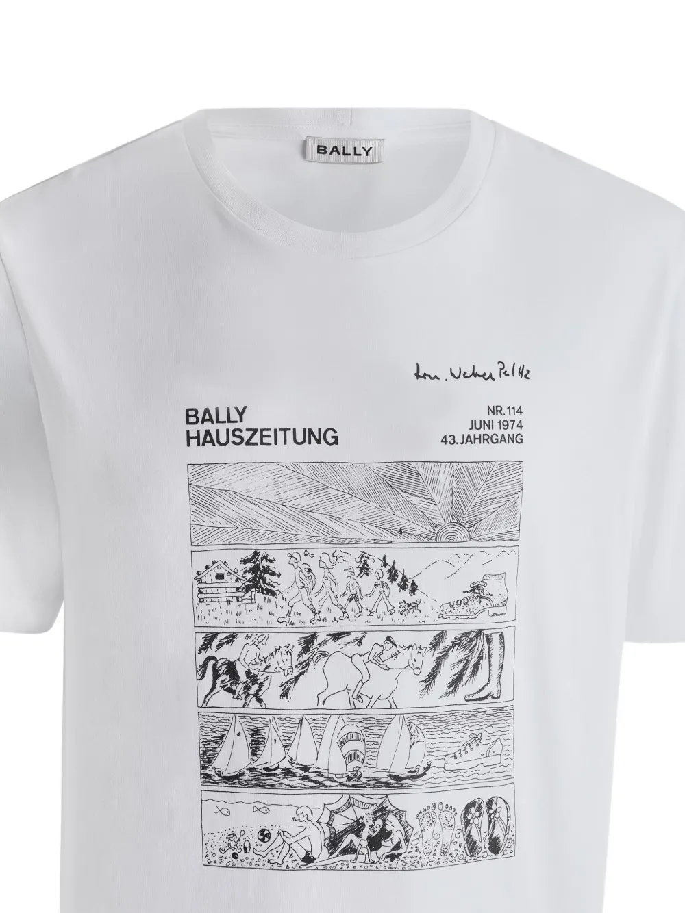 Bally T-shirt met grafische print - Wit