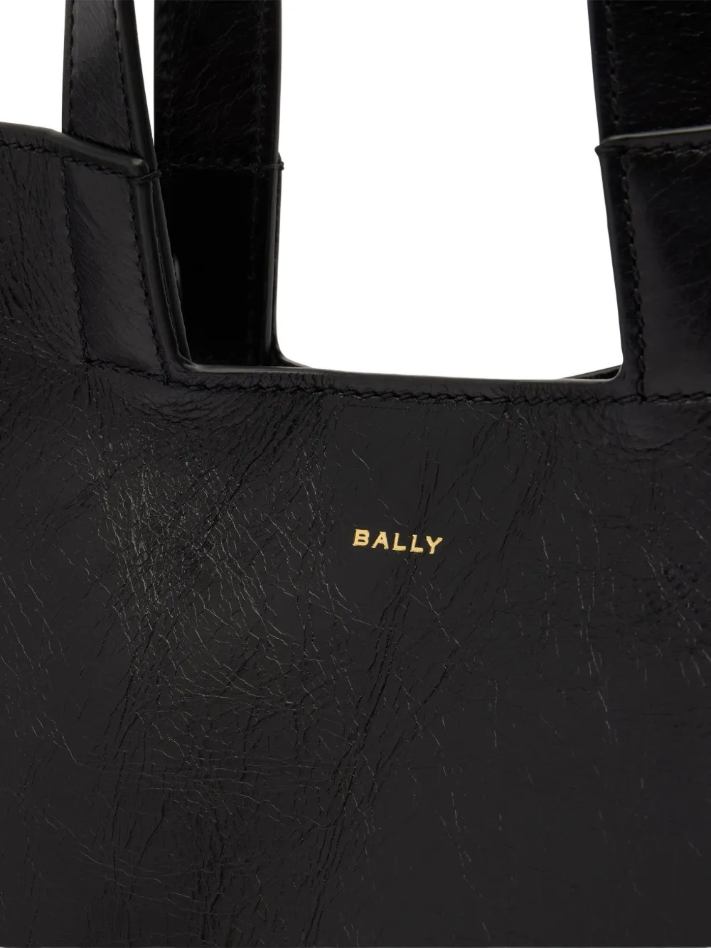 Bally Logo-detail Leather Tote Bag In Black