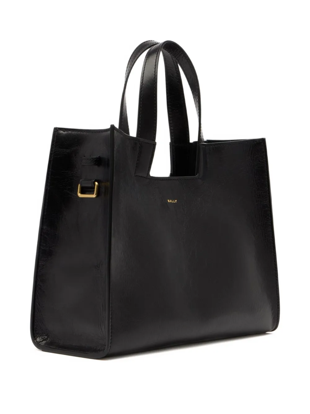 Bally Logo-detail Leather Tote Bag In Black