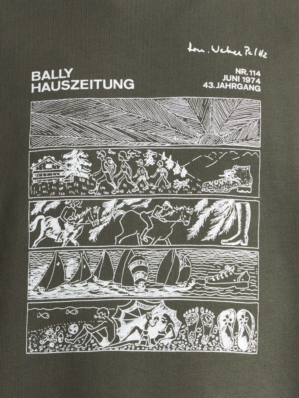 Bally Embroidered Graphic Sweatshirt In Green