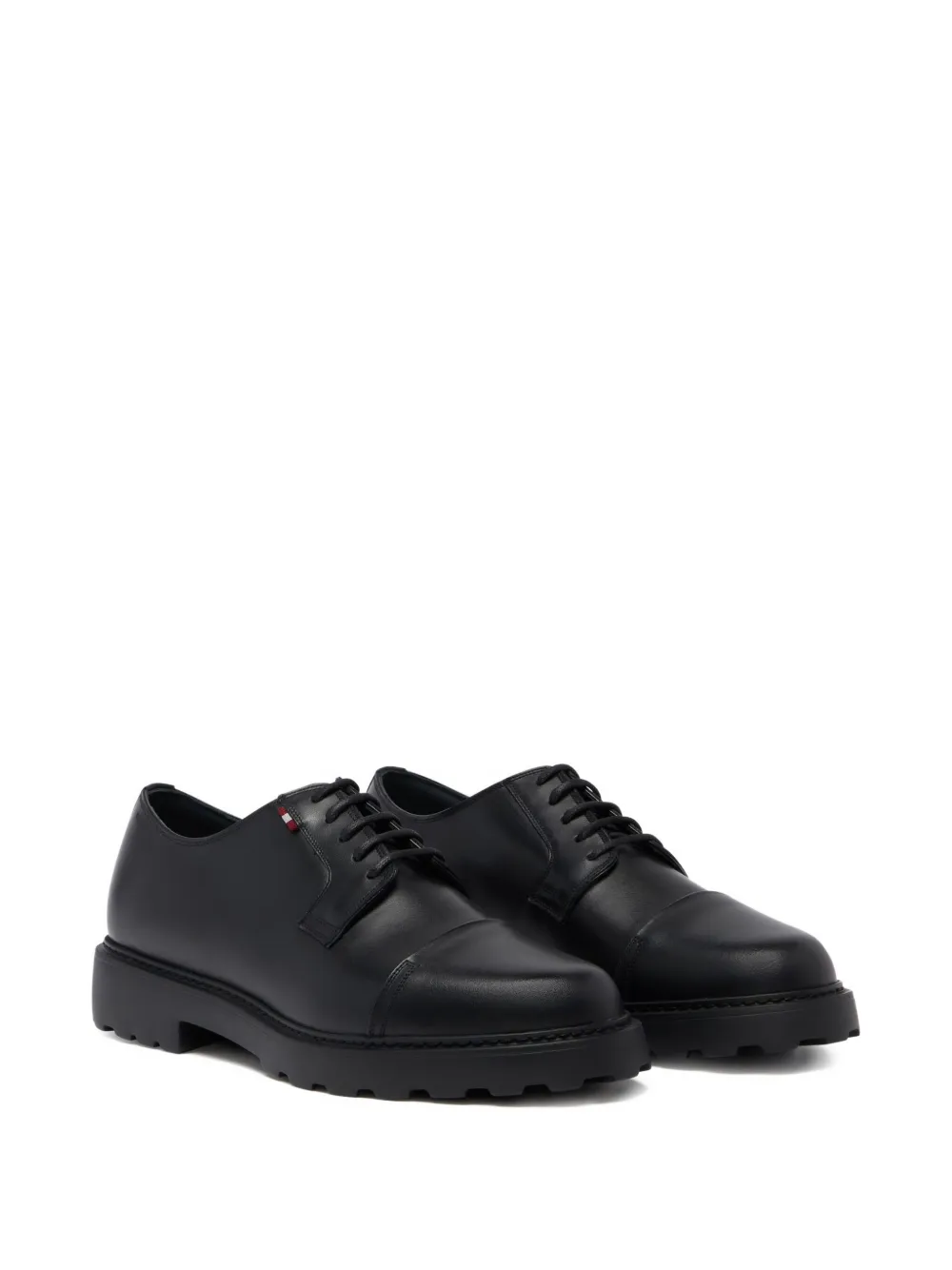 Bally Gusto leren derby schoenen met logo Zwart