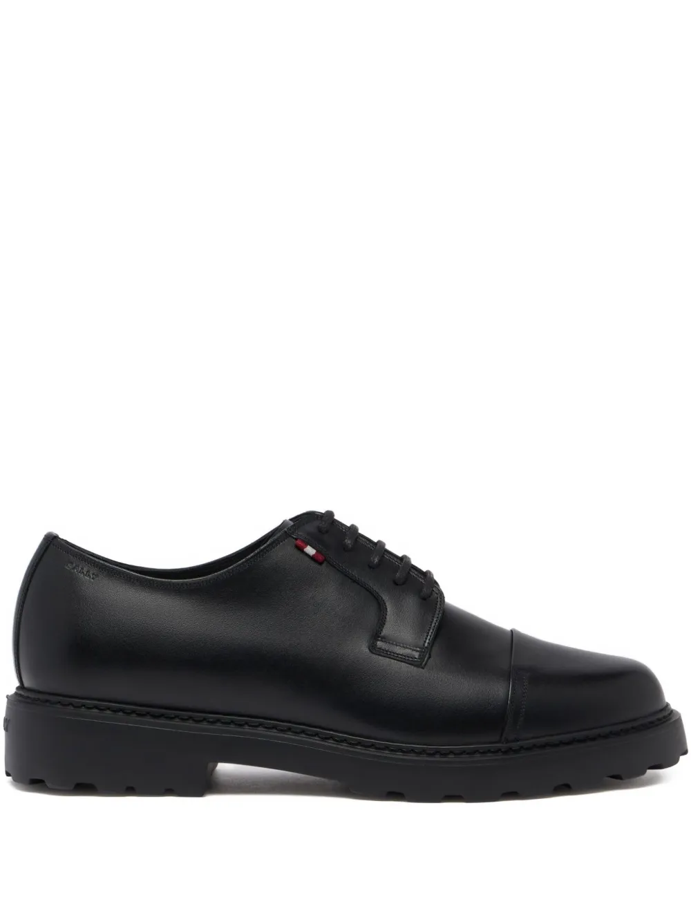 Bally Gusto leren derby schoenen met logo Zwart