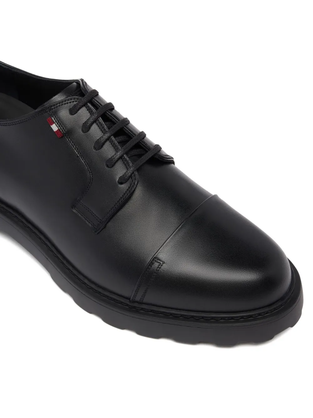 Bally Gusto leren derby schoenen met logo Zwart