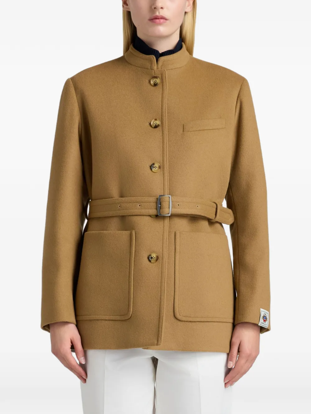 Bally belted wool jacket – Brown