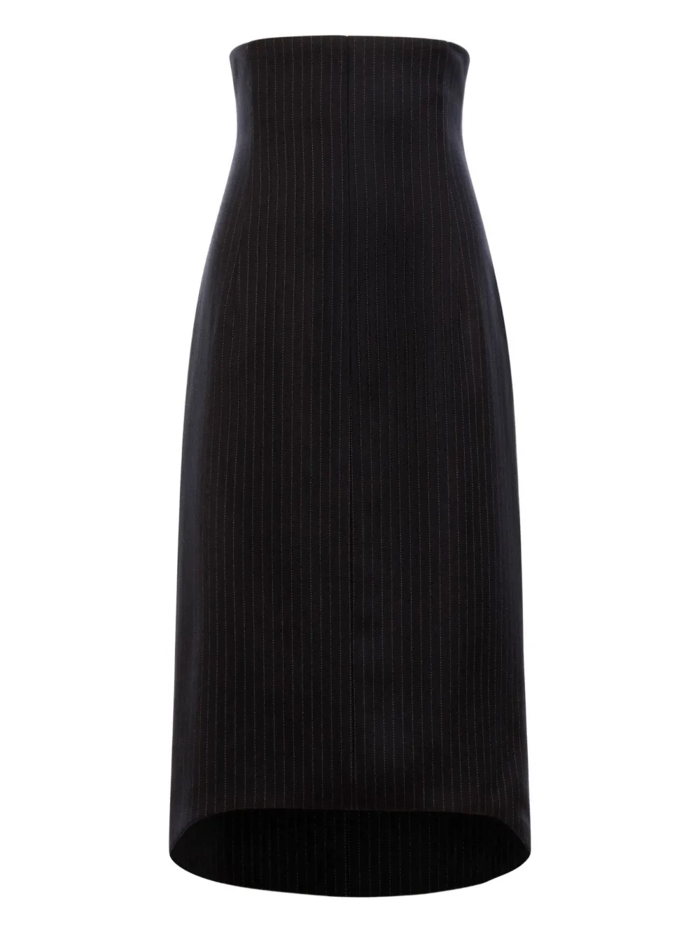 Bally Pinstriped Midi Skirt In Black