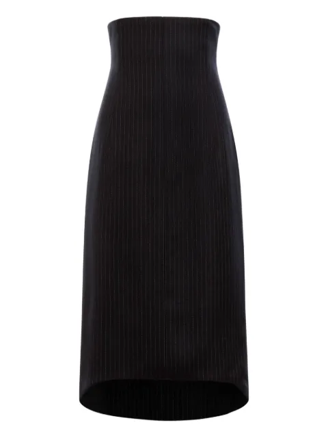 Bally midi-nederdel med nålestriber