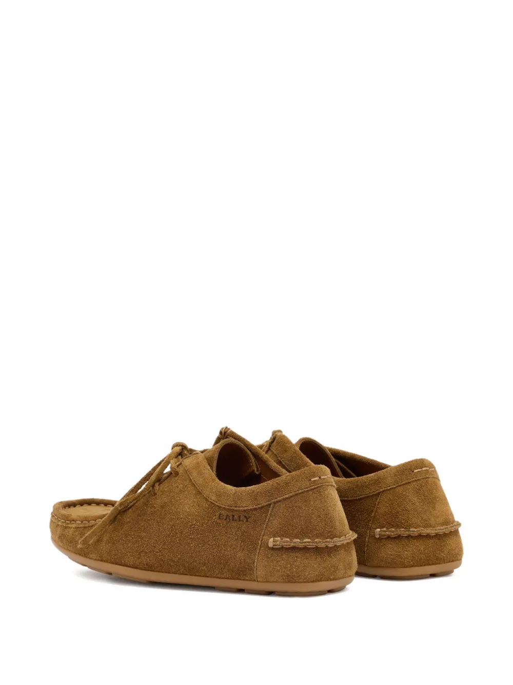 Bally Clay Suede Oxford Shoes In Brown