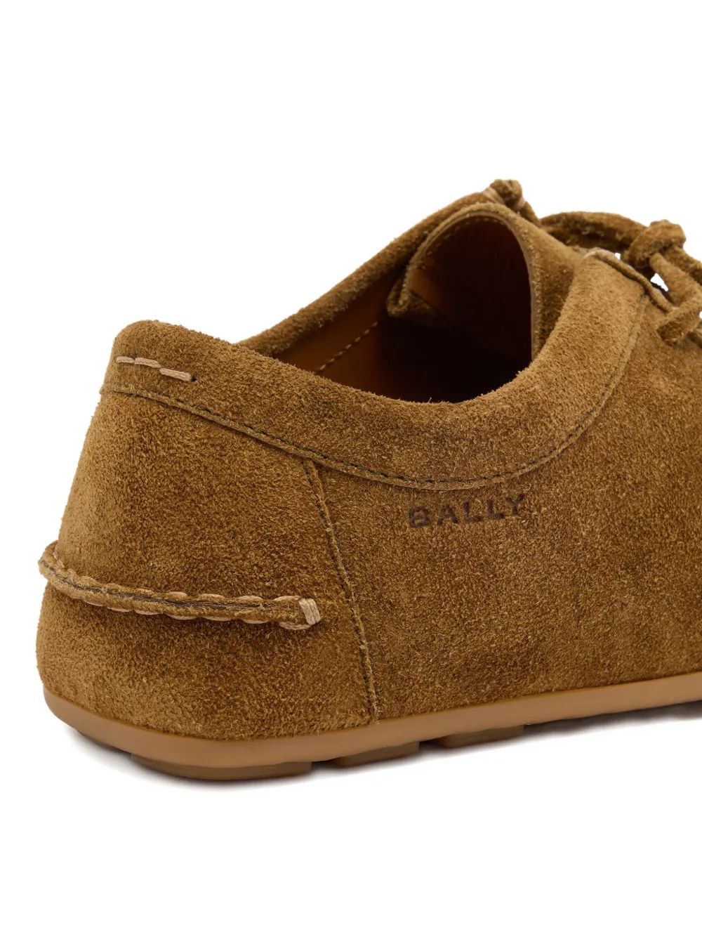 Bally Clay Suede Oxford Shoes In Brown