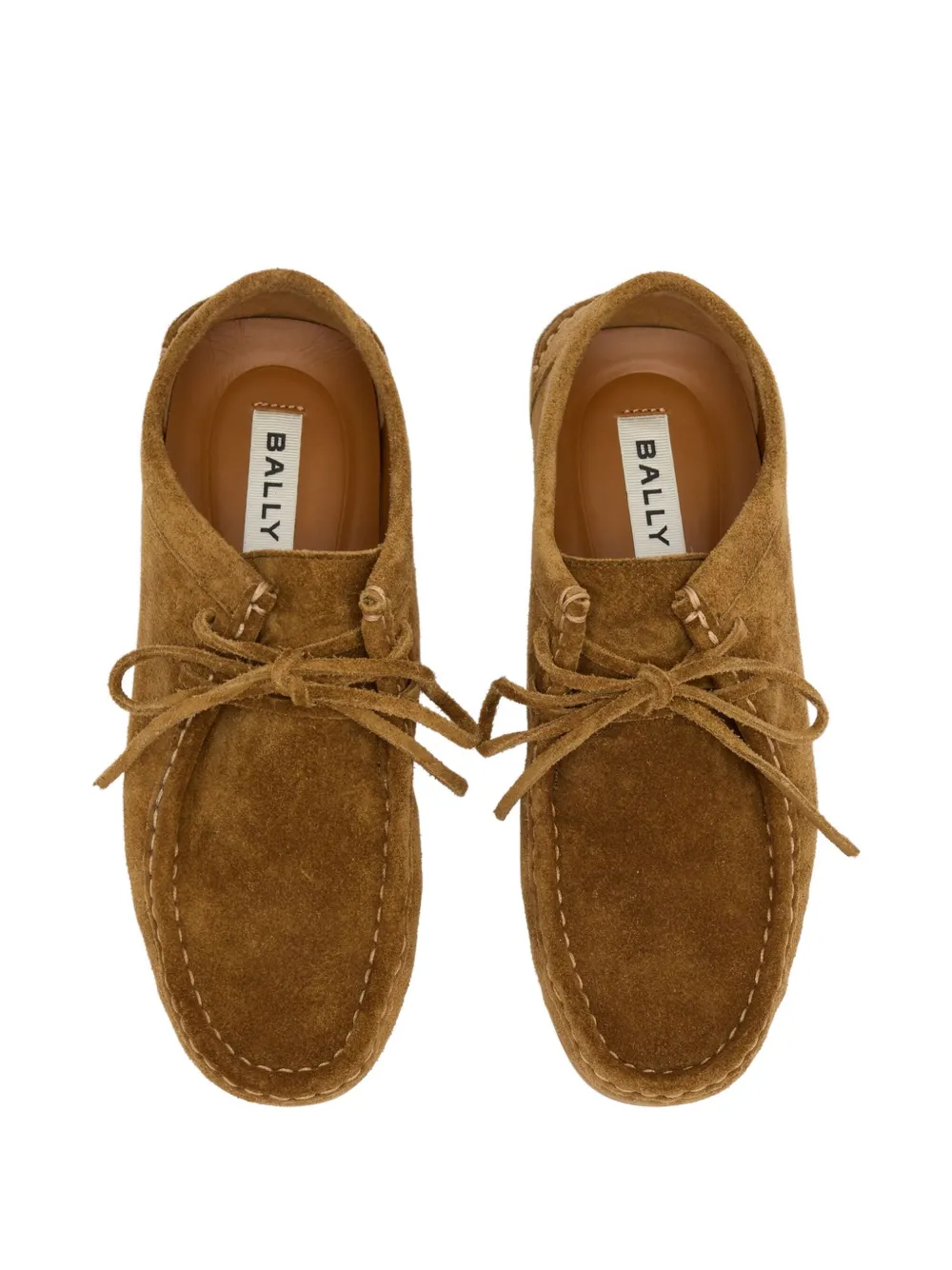 Bally Clay Suede Oxford Shoes In Brown