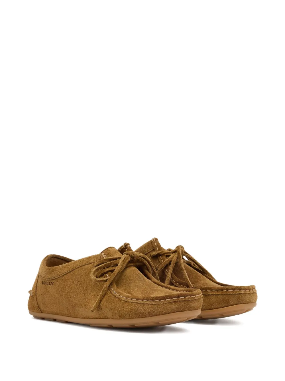 Bally Clay Suede Oxford Shoes In Brown