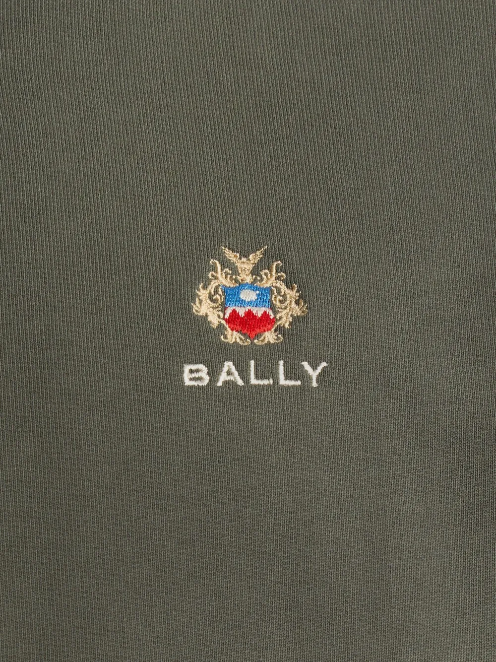 Bally Sweater met geborduurd wapenschild en ronde hals Groen