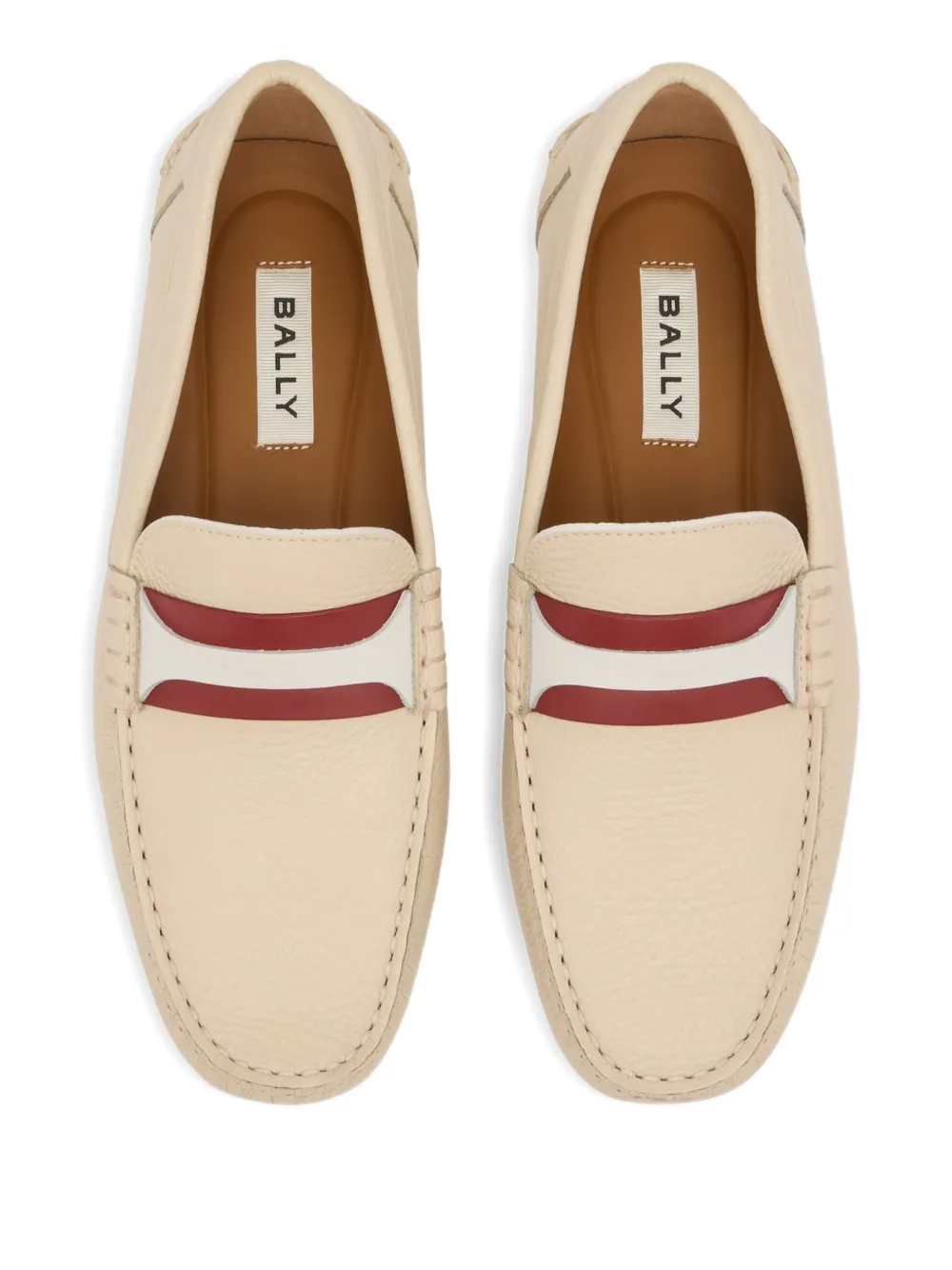 Bally Leren loafers Beige
