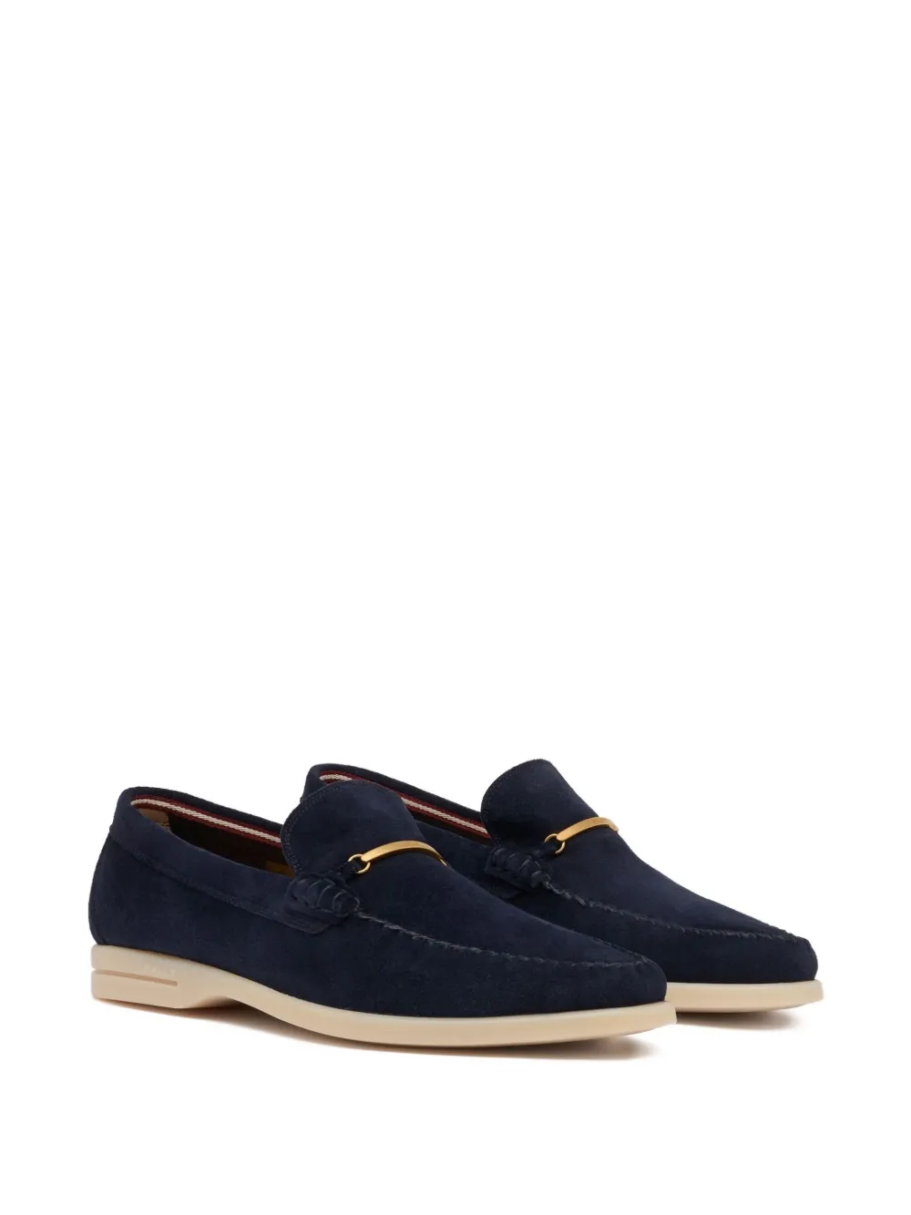 Bally Gesmockte mocassin met metalen detail Blauw