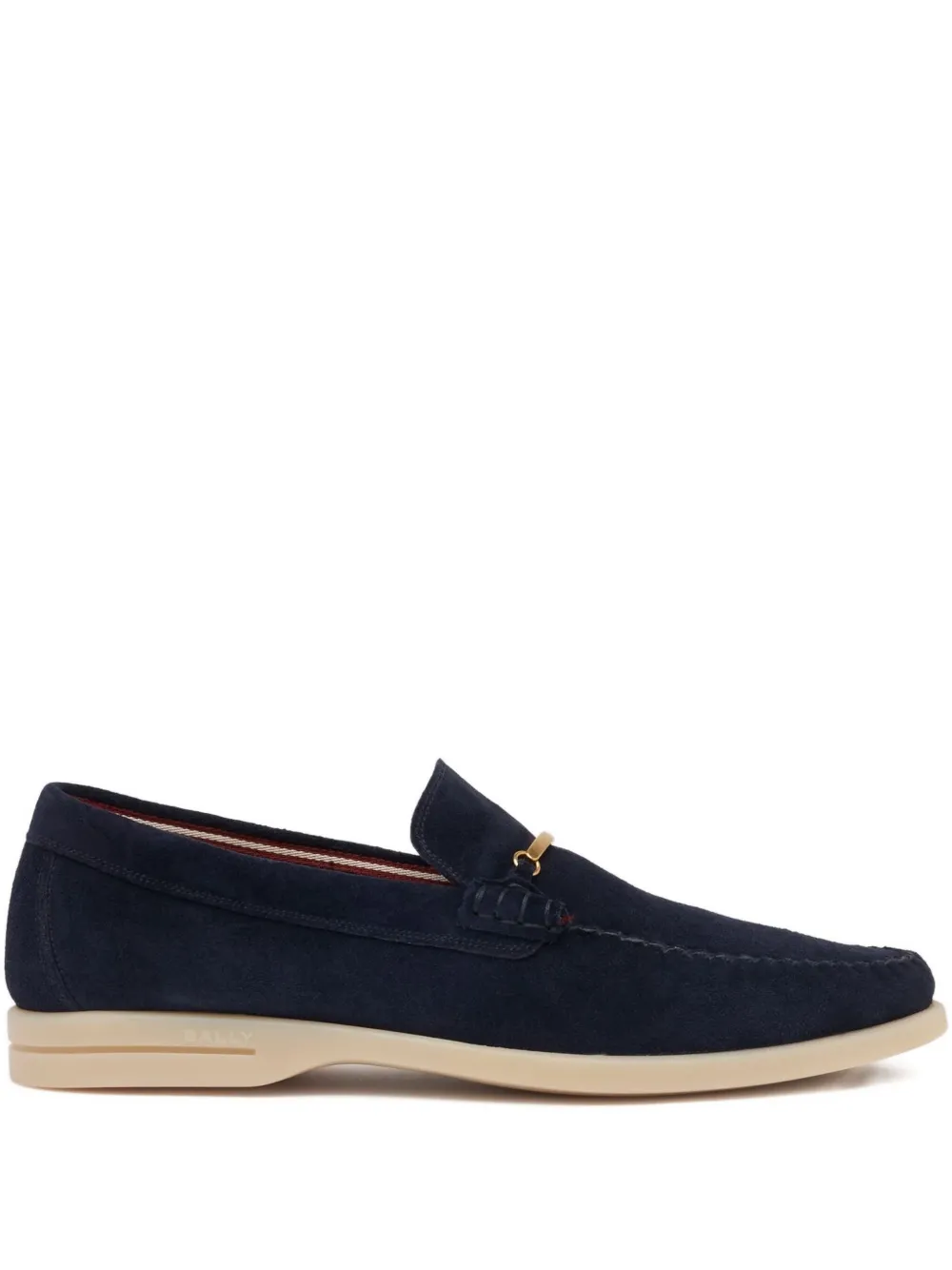 Bally Gesmockte mocassin met metalen detail Blauw