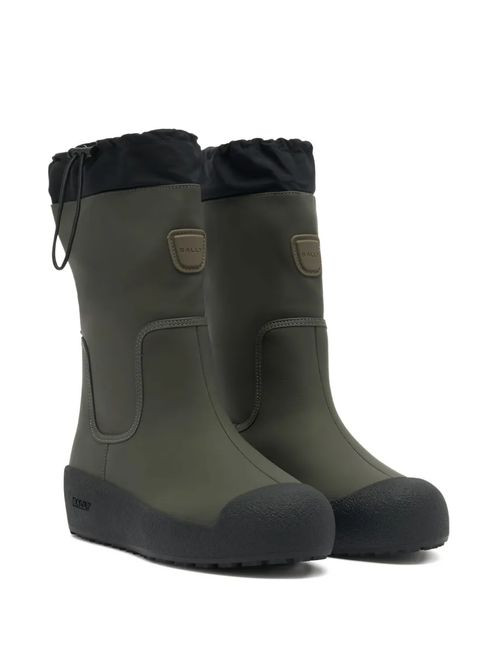 Bally Laarzen met ronde neus Groen