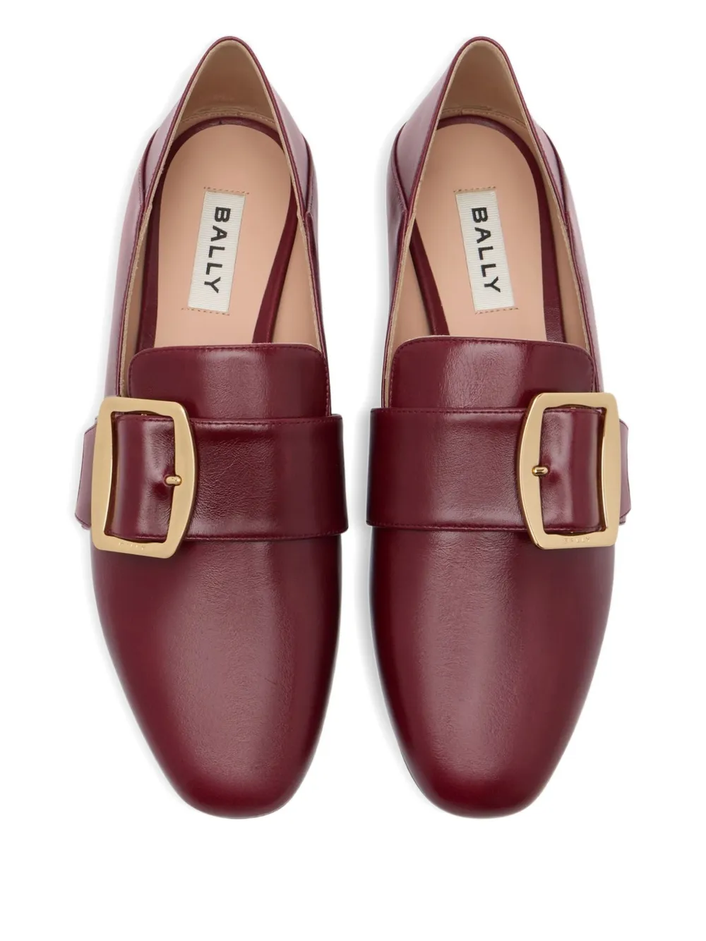 Bally Leren loafers Rood