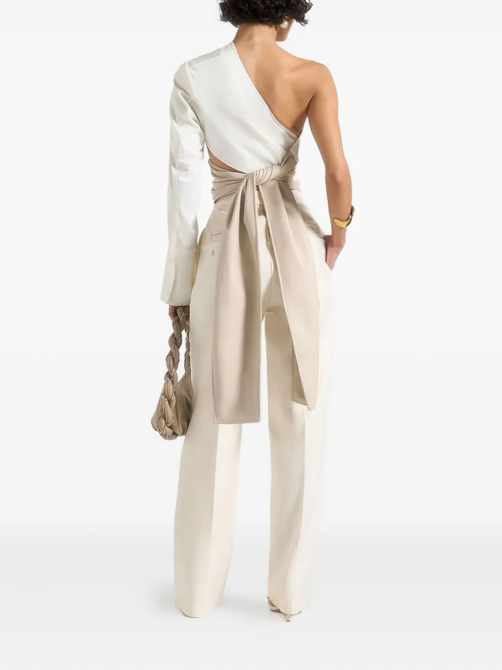 Manière De Voir Coralie One-shoulder Top In White