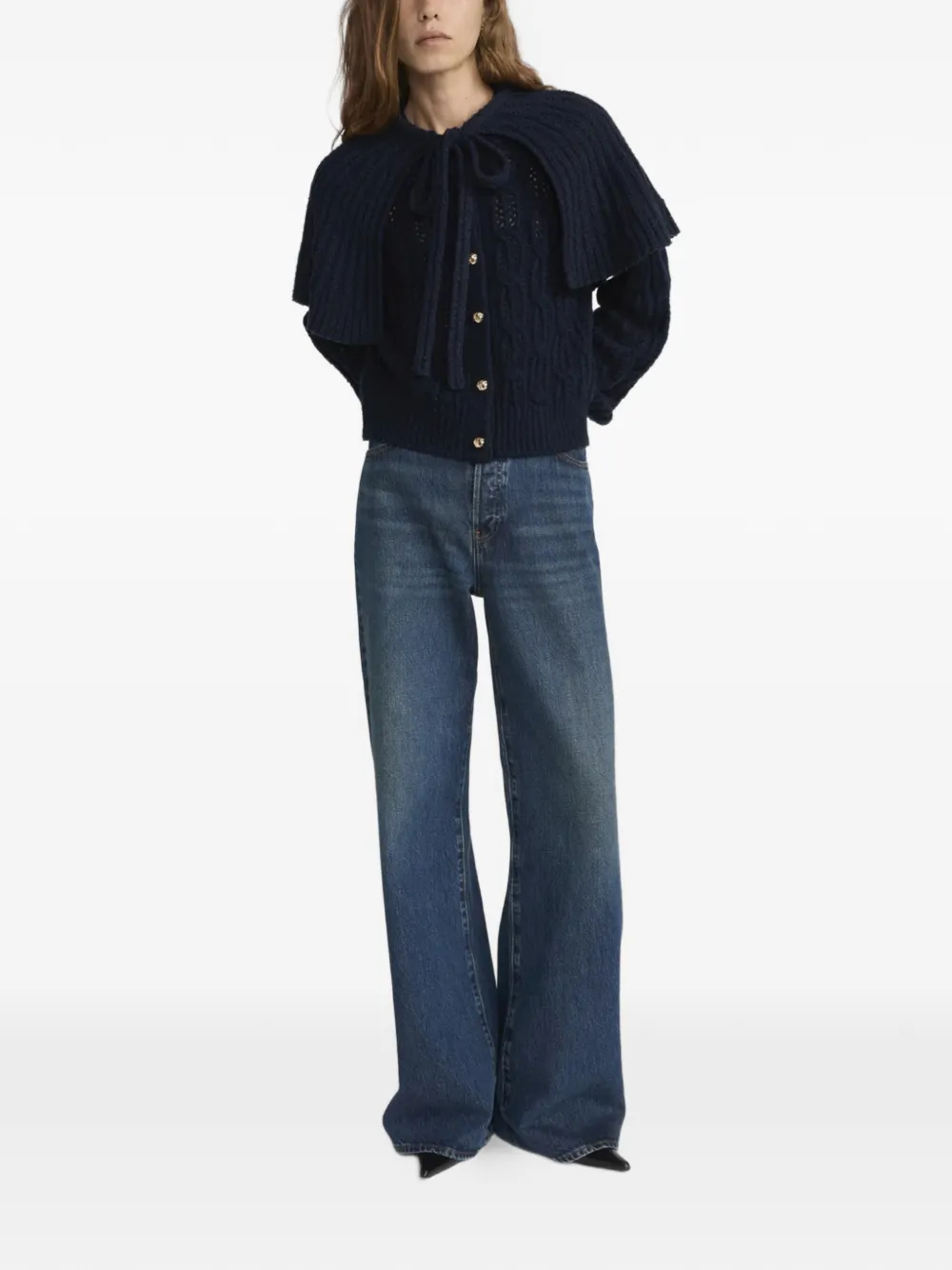 FRAME wide-leg trousers - Blauw