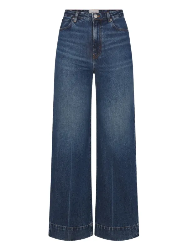 Frame Wide-leg Trousers in Blue