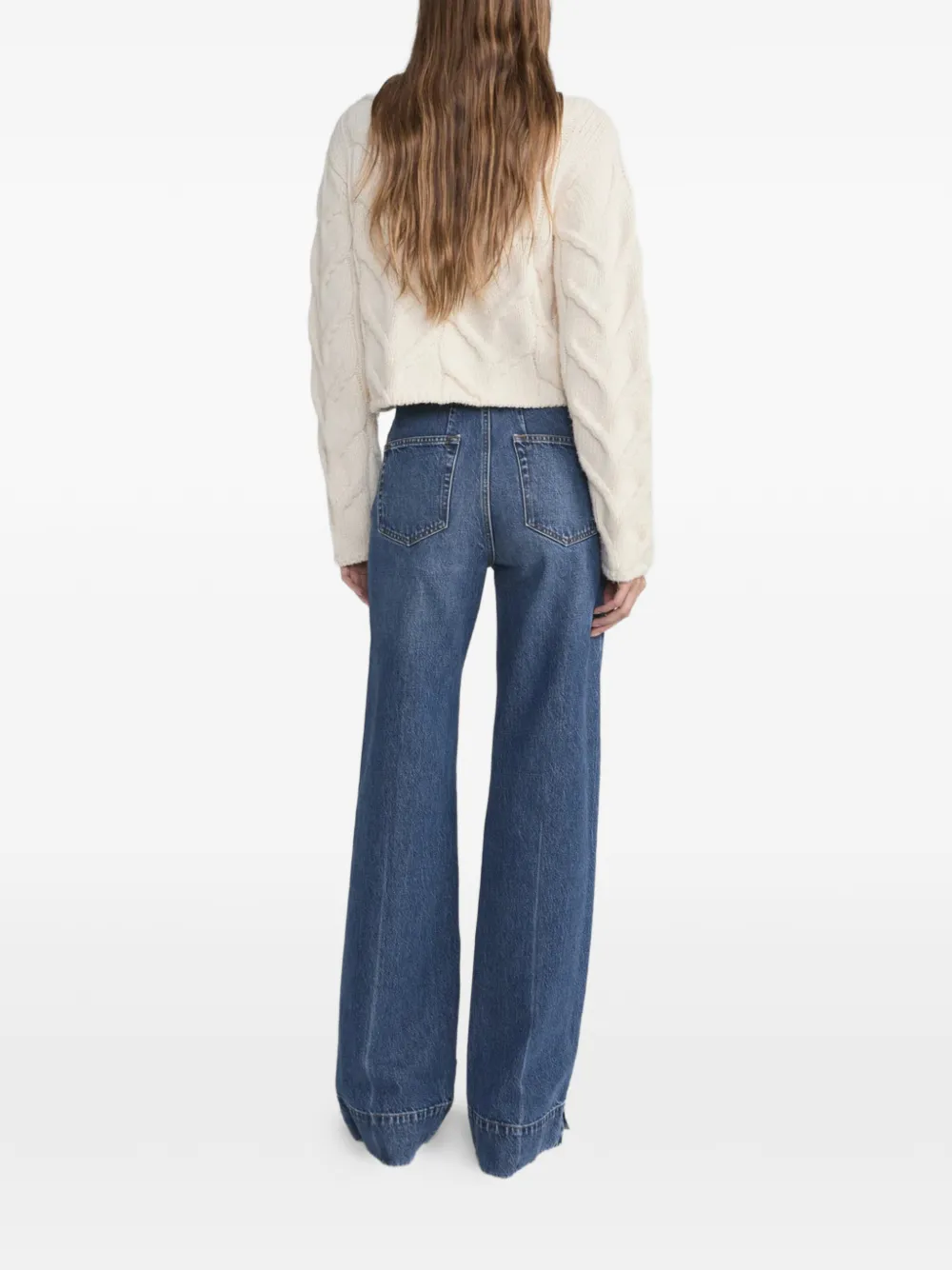  Frame Pantalones Anchos - Azul 