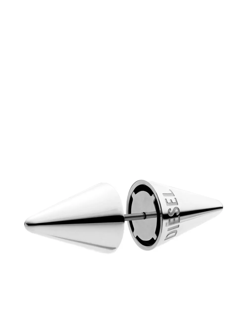 Diesel Spiked-detailing Earring In Metallic