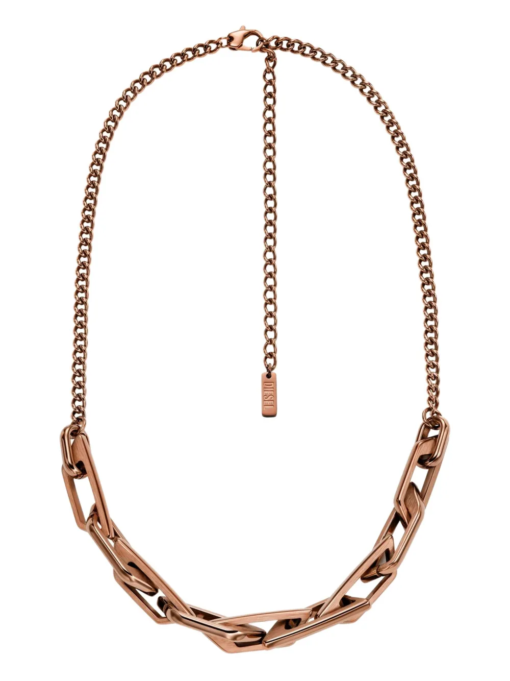 Diesel Dx1646200 interlocking logo chain necklace - Marrone