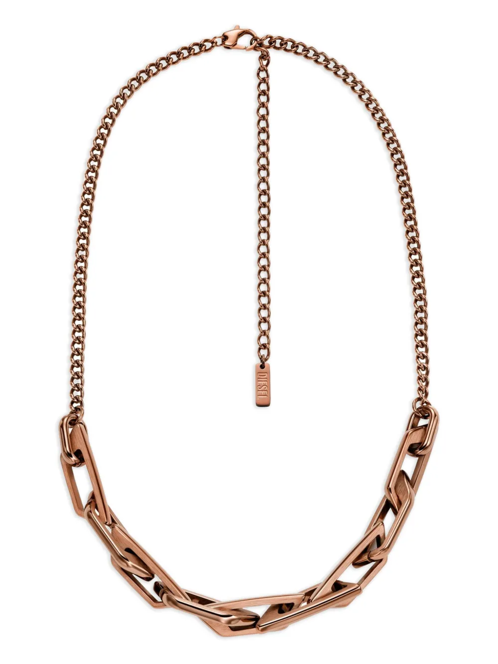 Diesel Dx1646200 interlocking logo chain necklace - Marrone
