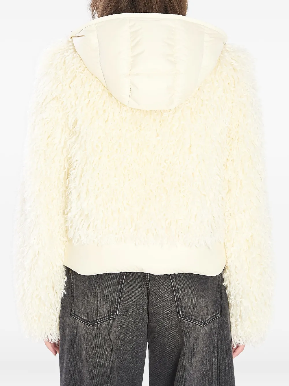 Moncler Vigiers Faux-fur Puffer Jacket In Neutral