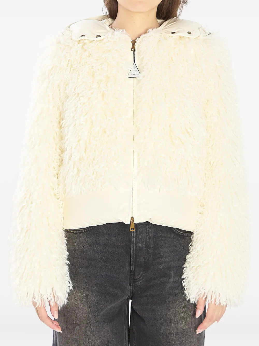 Moncler Vigiers faux-fur puffer jacket | White | Image 1