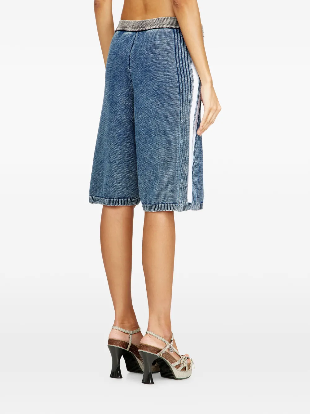  Diesel M-esther Denim-effect Shorts - Blue 