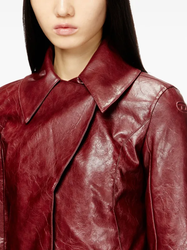 Diesel Tailored Jacket In Coated Fabric | Brown | FARFETCH JO