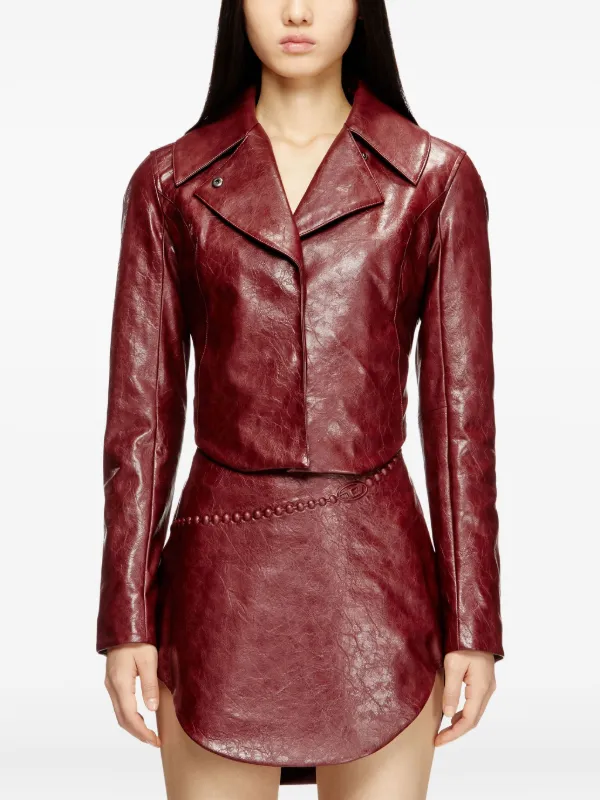 Diesel Tailored Jacket In Coated Fabric | Brown | FARFETCH JO