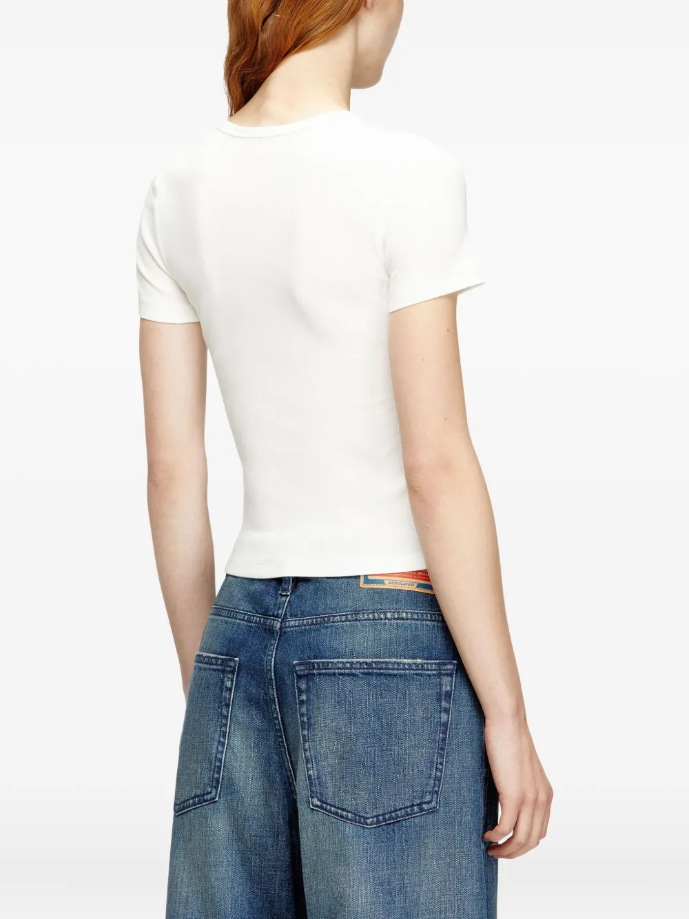 Diesel T-ele-long-od Top In White