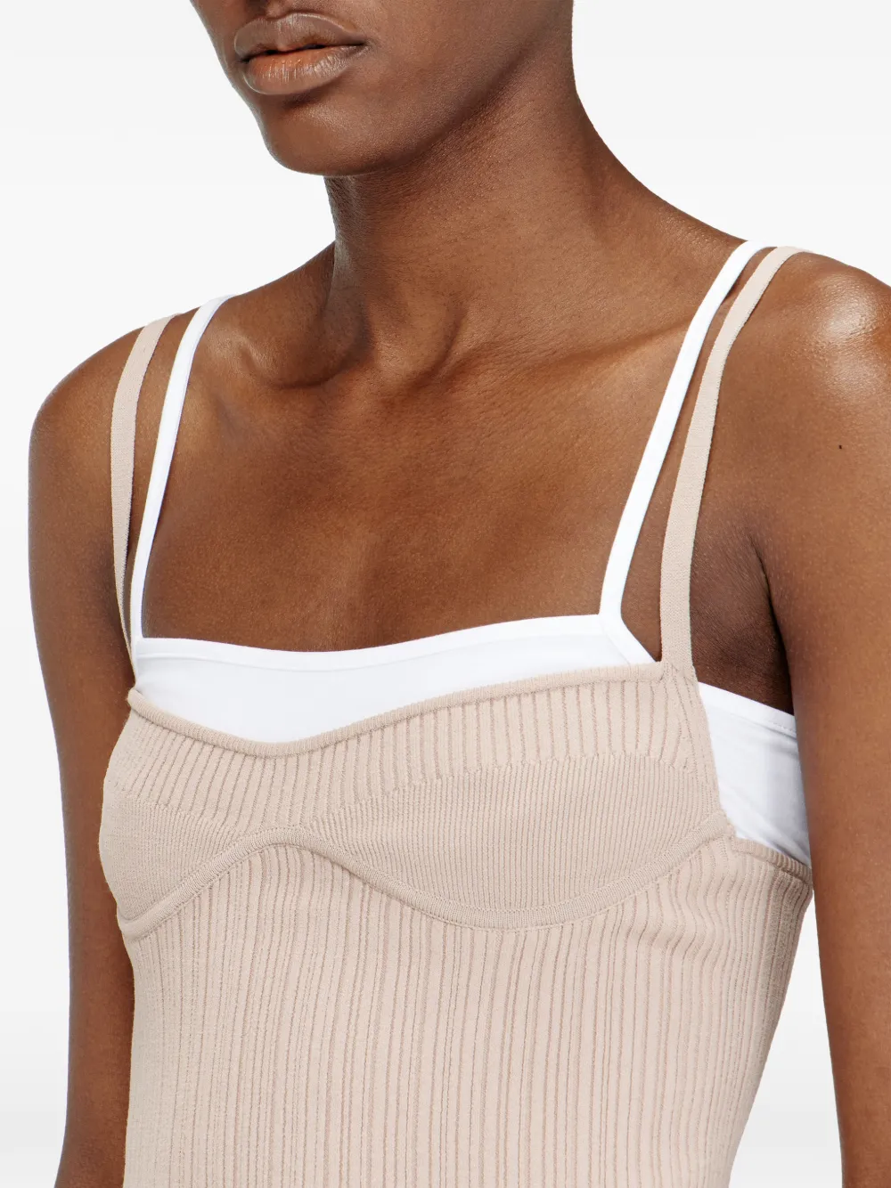 Diesel Geribbeld T-shirt Beige
