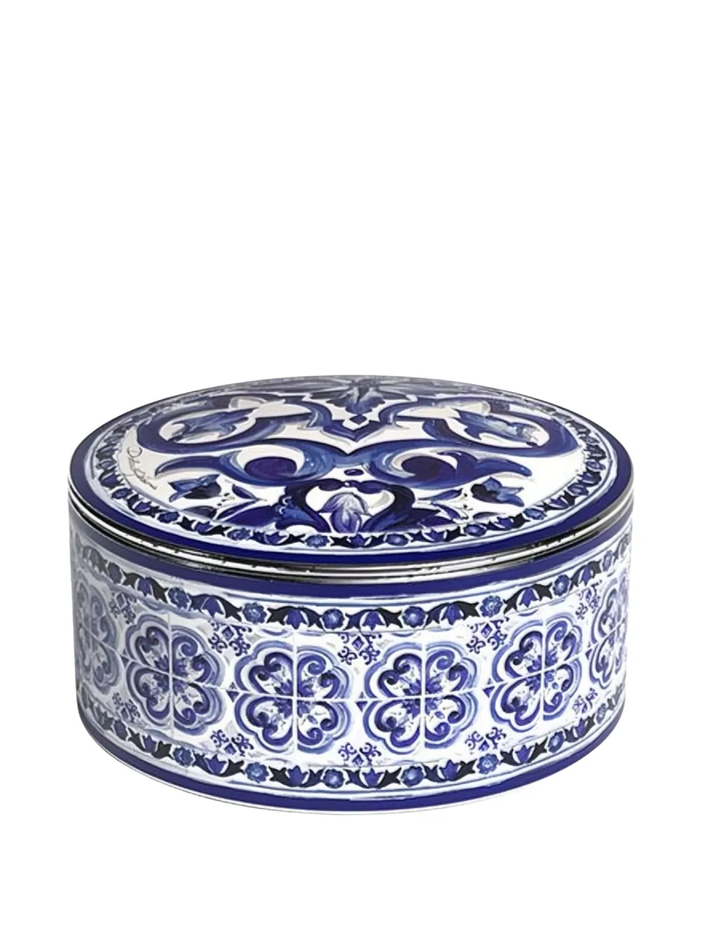 Dolce & Gabbana Mediterranean Patterned Box (12cm X 6.8cm) In Blue