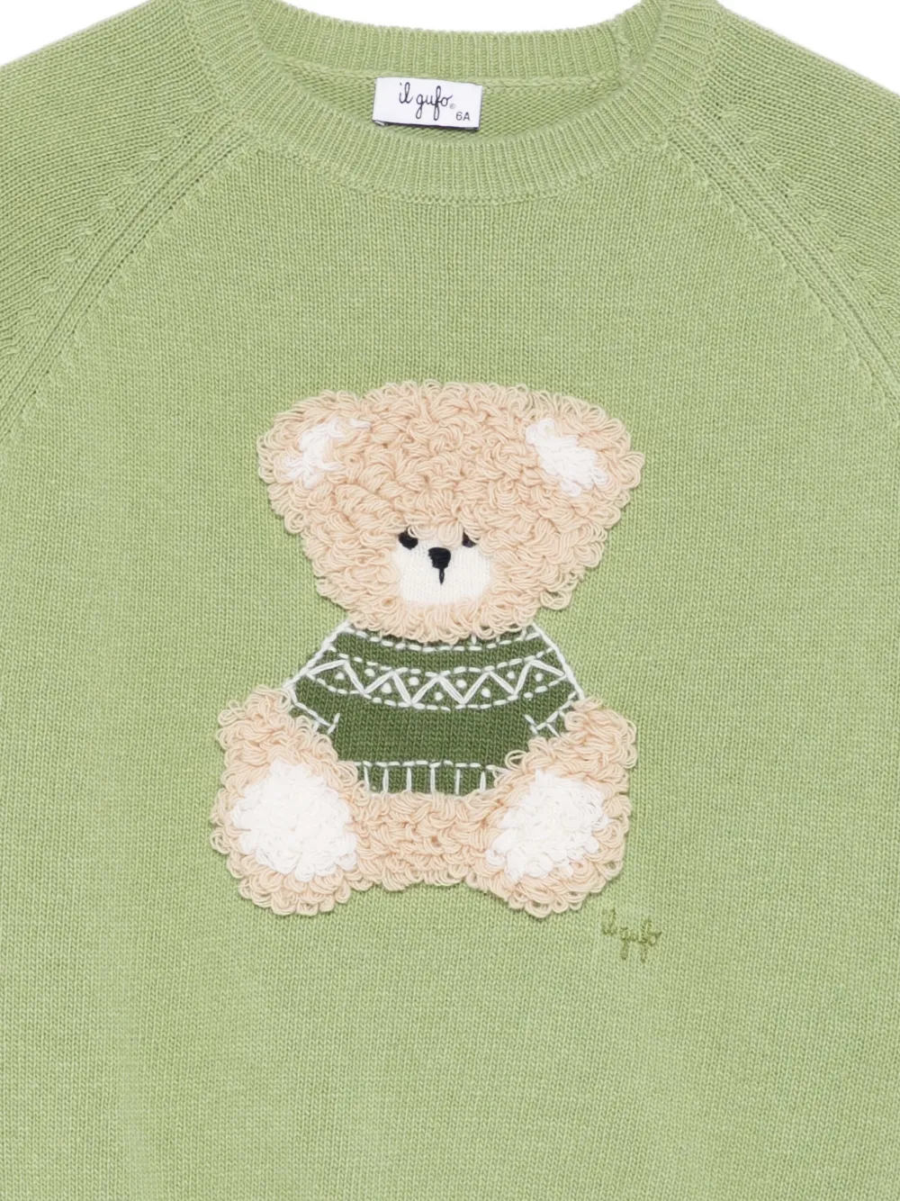 Il Gufo Wollen trui Groen
