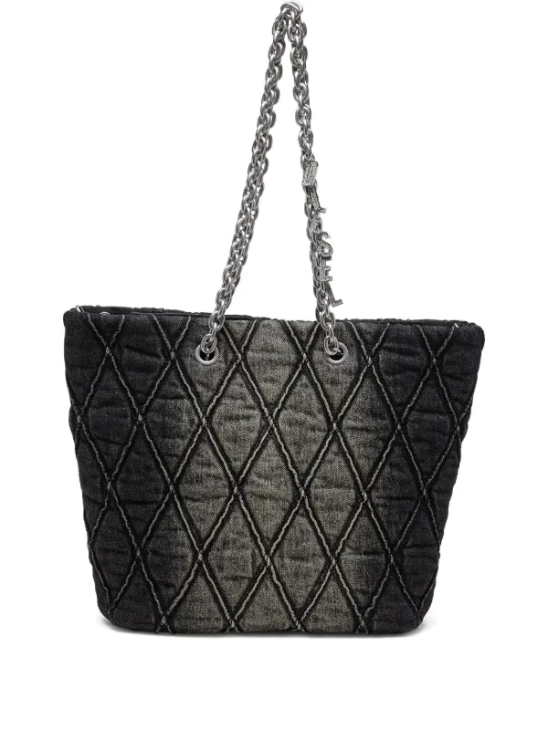 Diesel Charm-D キルティング ハンドバッグ | ブラック | FARFETCH JP