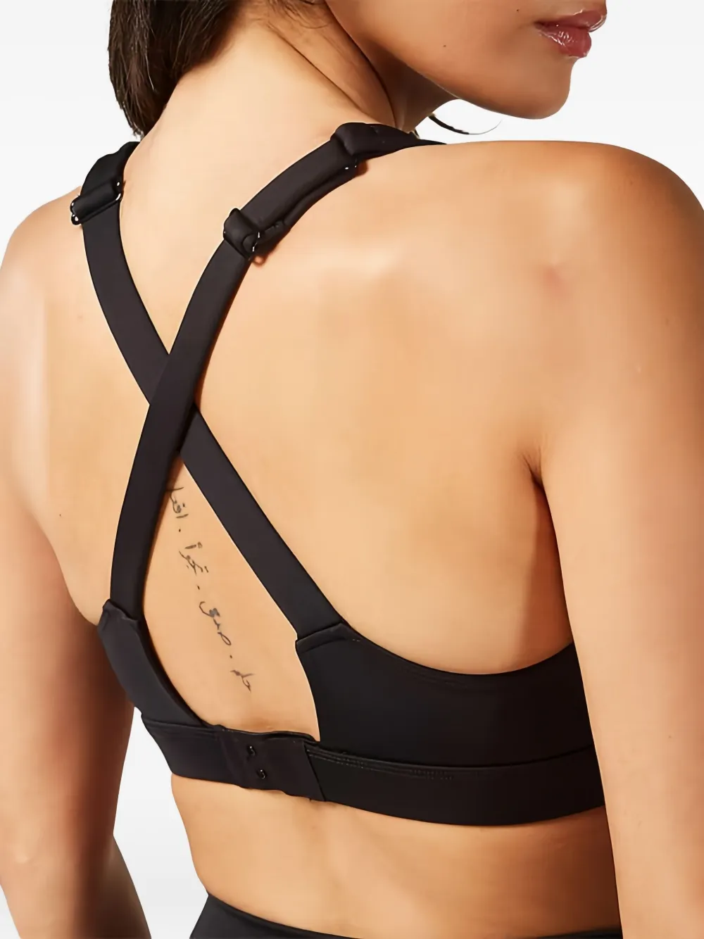 Squatwolf V-neck Criss-cross Bra In Black