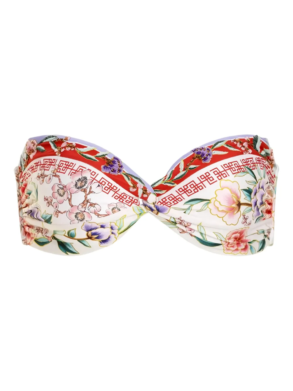 Agua Bendita Stacy Korin Floral Print Bikini Top In Multi