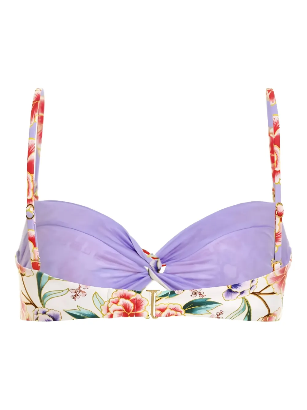 Agua Bendita Stacy Korin Floral Print Bikini Top In Multi