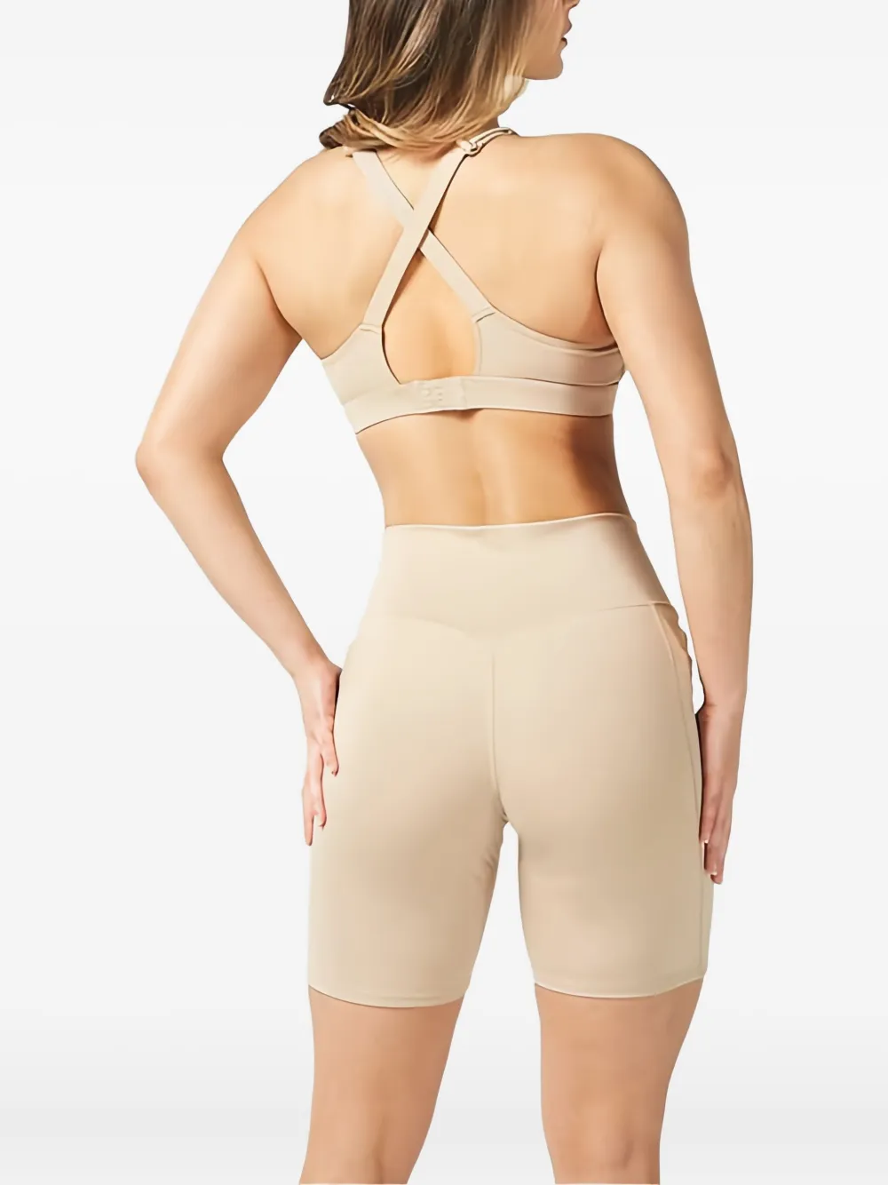 Squatwolf Cross-back Bra In Neutral