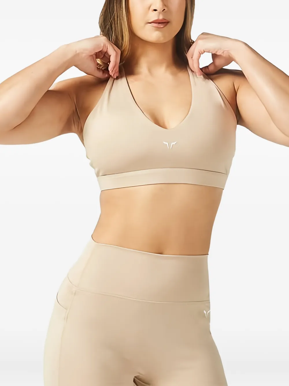 Squatwolf Cross-back Bra In Neutral